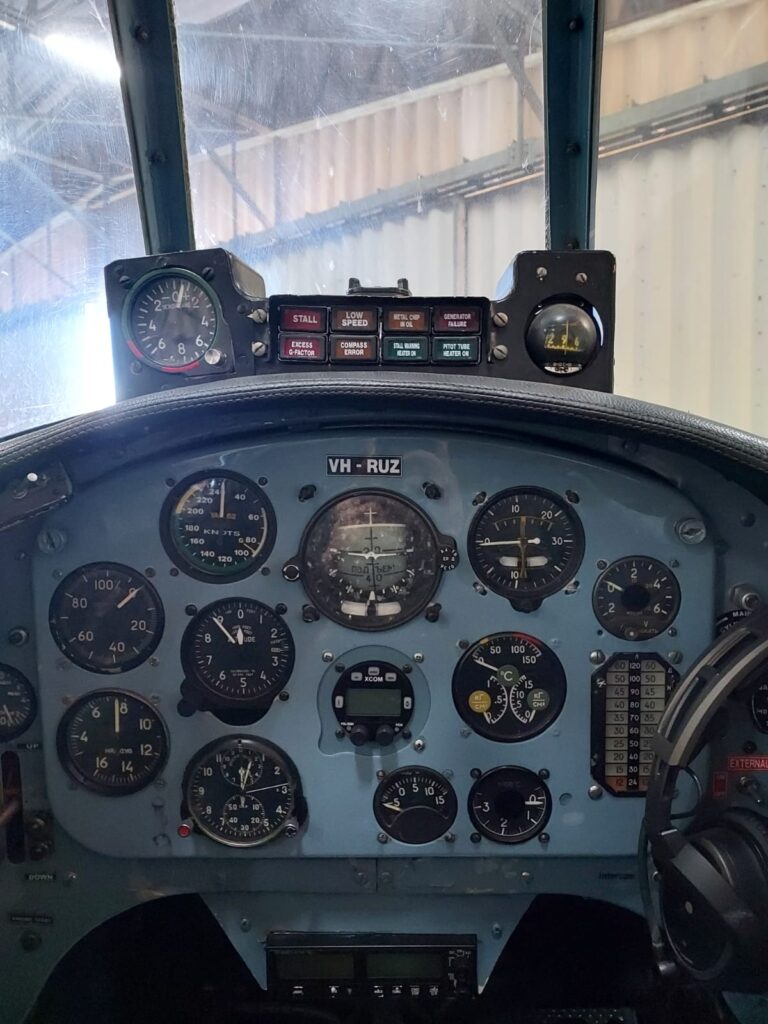 yak 52 vh-ruz cockpit view